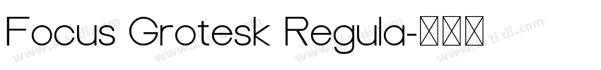 Focus Grotesk Regula字体转换 Focus Grotesk Regula字体转换